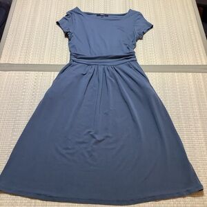 Quince Classic Tencel Jersey Ruched Waist Dress Women's Small